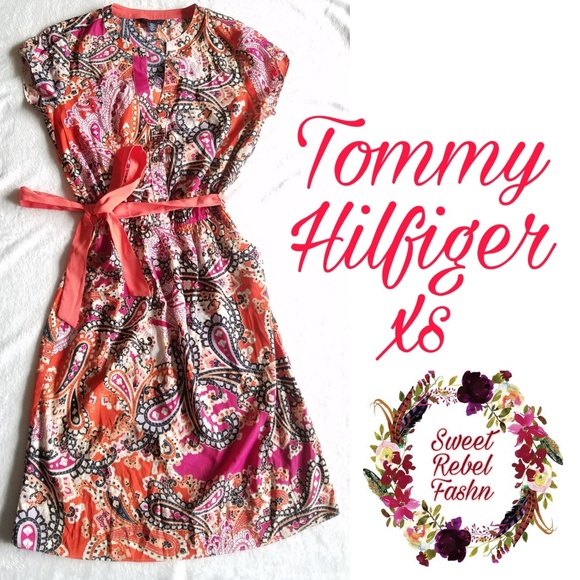 Tommy Hilfiger Dresses & Skirts - HP! Tommy Hilfiger colorful paisley Dress xs